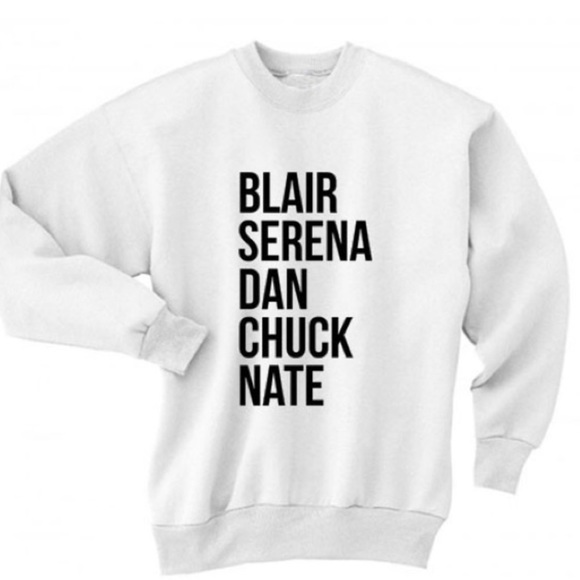 Gossip Girl Characters Names Unisex Custom Made Crewneck Sweatshirt - Picture 1 of 3